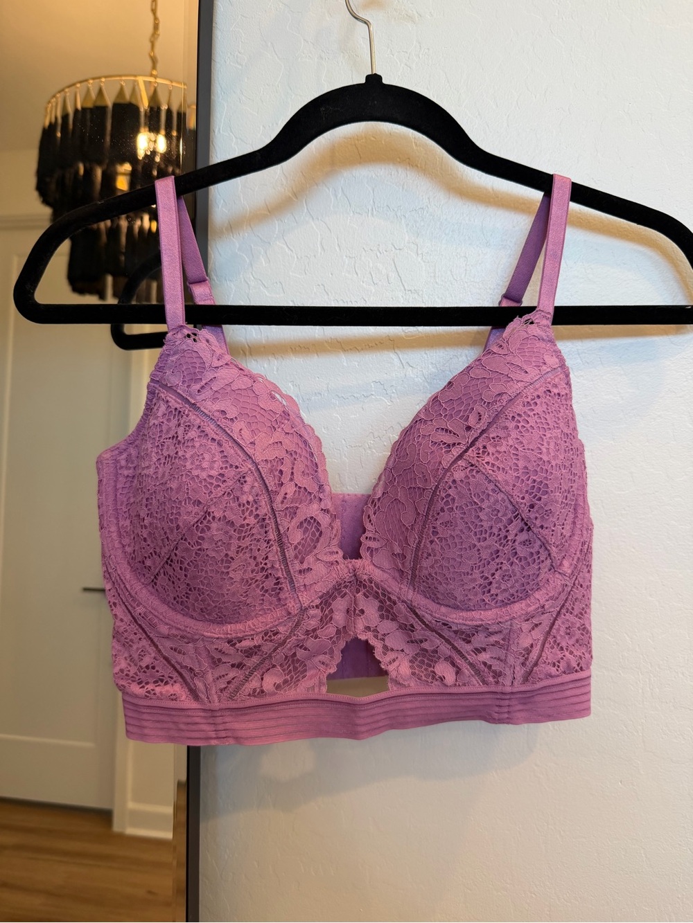 Victoria's Secret Pink Lace Longline Bra